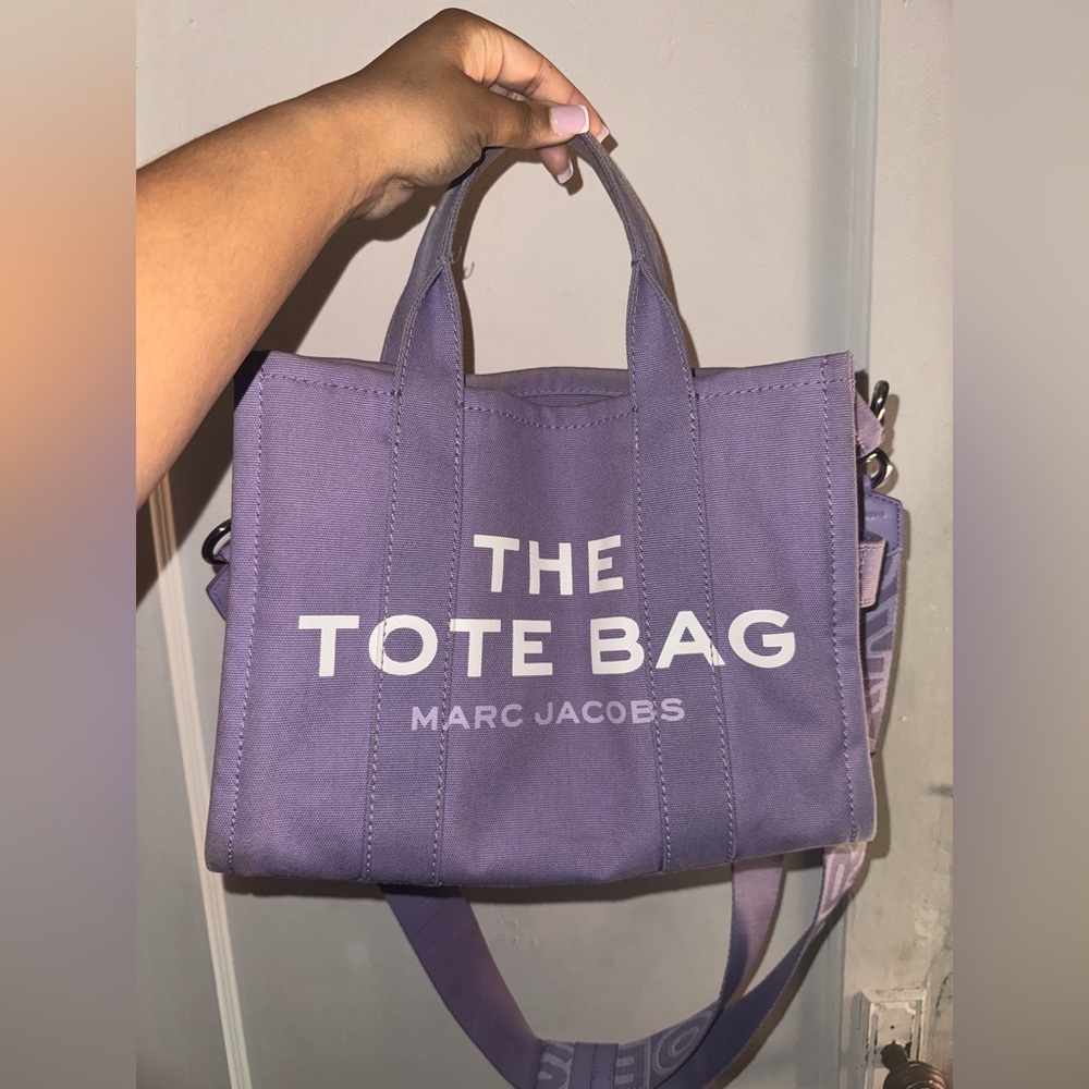 Marc Jacobs Lavender Tote with White Lettering